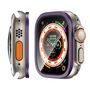 F�r Apple Watch Ultra 49mm Aluminiumlegierung H�lle + Hart Glas Lila