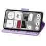 Fr Nothing Phone 2 Kunstleder Wallet Handy Tasche Schmetterling Design Hlle Etuis Hell-Lila