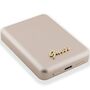 GUESS MagSafe Powerbank 3.000 mAh mit Kabel Metall Script Logo Gold