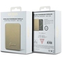 GUESS MagSafe Powerbank 5.000 mAh mit Kabel Metall Script Logo Gold