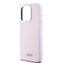 DKNY Liquid Silikon Small Metall Logo MagSafe f�r Apple iPhone 15 Pro Rosa