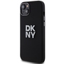 DKNY Liquid Silikon Metall Logo Case MagSafe f�r Apple iPhone 15 /14 /13 Schwarz
