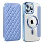 F�r Apple iPhone 15 Pro Max 360 Grad Full Magsafe Anti Datenklau Etui Cover Hellblau