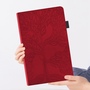 F�r Xiaomi Redmi Pad Pro 12.1 Zoll aufstellbare Baum Muster Kunstleder H�lle Tasche Case Rot