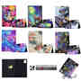 F�r verschiedene Tablet Motiv Muster Tasche Kunst-Leder Wake UP & Sleep Cover