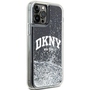 DKNY Liquid Glitter Big Logo Case f�r Apple iPhone 12 / 12 Pro Schwarz / Glitzer