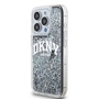 DKNY Liquid Glitter Big Logo Case f�r Apple iPhone 15 Pro Schwarz / Glitzer