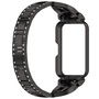 F�r Samsung Galaxy Fit 3 Edelstahl Diamant Design mit integriertem Geh�use Ersatz Armband Schwarz