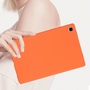 F�r Samsung Galaxy Tab A9 TPU Silikon H�lle Ultra d�nn Orange