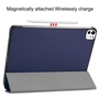 F�r Apple iPad Pro 11 2024 3folt Wake UP Smart Tasche H�lle Dunkelblau
