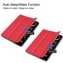 F�r Apple iPad Pro 13 2024 3folt Wake UP Smart Cover Tasche H�lle Rot