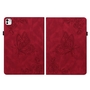 F�r Apple iPad Pro 11 2024 Schmetterling Kunstleder H�lle Tasche Rot