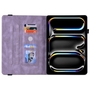 F�r Apple iPad Pro 11 2024 Schmetterling Kunstleder H�lle Tasche Lila