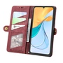 F�r ZTE Blade A73 4G Kunstleder Zipper Wallet Tasche mit Schlaufe Schutz H�lle Case Cover Braun