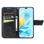 F�r Honor 200 Lite Kunstleder Wallet Tasche Schmetterling Case Schwarz