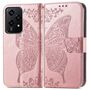 F�r Honor 200 Lite Kunstleder Wallet Tasche Schmetterling H�lle Rosa