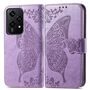 F�r Honor 200 Lite Kunstleder Wallet Schmetterling H�lle Hell-Lila