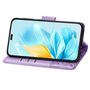 F�r Honor 200 Lite Kunstleder Wallet Schmetterling H�lle Hell-Lila