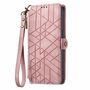 F�r Honor 200 Lite Kunstleder Zipper Wallet Tasche mit Schlaufe Rosa