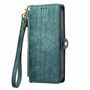 F�r Honor 200 Lite Kunstleder Zipper Wallet Tasche mit Schlaufe Gr�n