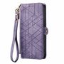 F�r Honor 200 Lite Kunstleder Zipper Wallet Tasche mit Schlaufe Lila