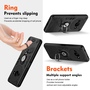 Fr Xiaomi Redmi A3 Magnet Ring Cover Handy Hlle Tasche Case Schwarz