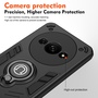 Fr Xiaomi Redmi A3 Magnet Ring Cover Handy Hlle Tasche Case Schwarz