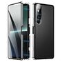 F�r Sony Xperia 1 V Beidseitiger 360 Grad Magnet Glas H�lle Bumper