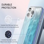 F�r Apple iPhone 15 Pro Max Feder Design Bumper TPU Schutz H�lle Blau