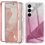 F�r Samsung Galaxy S24 Feder Design Bumper TPU Schutz H�lle Case Pink