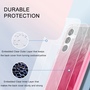 F�r Samsung Galaxy S24 Plus Feder Design Bumper TPU Schutz H�lle Rosa
