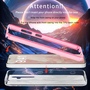 F�r Samsung Galaxy S24 Plus Feder Design Bumper TPU Schutz H�lle Rosa