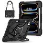 F�r Apple iPad Pro 11 2024 Robuste Hybrid 360 Grad Tasche Case Schwarz