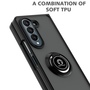 Fr Samsung Galaxy Z Fold6 Shadow Design TPU  PC Hlle Ring Dunkelgrn