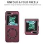 F�r Samsung Galaxy Z Flip7 FE / Flip6 Magnet Magsafe Schutz H�lle Weinrot