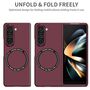 F�r Samsung Galaxy Z Fold6 Magnet Magsafe Handy Schutz H�lle Weinrot