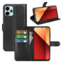 F�r Xiaomi Redmi 13 4G / Poco M6 4G Book Wallet Schutz H�lle Schwarz 