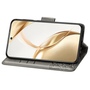 F�r Honor 200 Kunstleder Wallet Tasche Design Schmetterling H�lle Grau