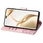 F�r Honor 200 Pro Kunstleder Wallet Tasche Design Schmetterling Rosa