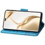 F�r Honor 200 Pro Kunstleder Wallet Tasche Design Schmetterling Blau