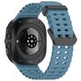 F�r Samsung Galaxy Watch Ultra 47mm Silikon Dual Schnalle Band Blau