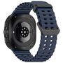 F�r Samsung Galaxy Watch Ultra 47mm Silikon Dual Schnalle Band D- Blau