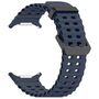 F�r Samsung Galaxy Watch Ultra 47mm Silikon Dual Schnalle Band D- Blau