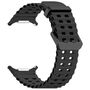 F�r Samsung Galaxy Watch Ultra 47mm Silikon Dual Schnalle Band Schwarz