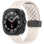 F�r Samsung Galaxy Watch Ultra 47mm Silikon Magnetisch Armband Beige