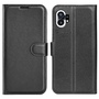 F�r Nothing Phone 1 Kunst-Leder Book Wallet Schutz Case Tasche Schwarz