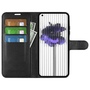 F�r Nothing Phone 1 Kunst-Leder Book Wallet Schutz Case Tasche Schwarz