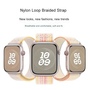 F�r Apple Watch SE 2023 44mm Design Nylon Klettverschluss Arm Band M3