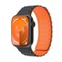 F�r Apple Watch SE 2023 44mm Silikon Magnetschlaufe Arm Band Orange