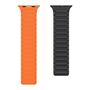 F�r Apple Watch SE 2023 40mm Silikon Magnetschlaufe Arm Band Orange